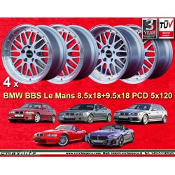 4 llantas BBS Le Mans 8.5x18 + 9.5x18 5x120 BMW E36  E36 E46 Z3 Z4 series 3 