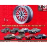 1 llanta BBS Le Mans 8.5x18 5x112 Mercedes 124  124 201 silver/diamond cut lip