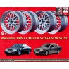 4 jantes BBS Le Mans 8.5x18 + 9.5x18 5x112 Mercedes 124  124 201
