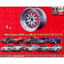 1 llanta BBS Le Mans 9.5x19 5x112 Audi Mercedes 124  124 129 140 201 202 203 204 207 208 209 210 211 212 170 171 172 HO 