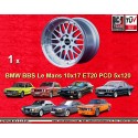 1 wheel BBS Le Mans 10x17 5x120 BMW E34  E34 E28 E39 E61 5s E32 E38 7s E31 8s M3 E30  silver/diamond cut lip