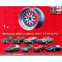 1 Felge BBS Le Mans 10x17 5x112 Mercedes Mercedes  Mercedes R129 500E W124 silver/diamond cut lip