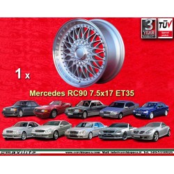 1 jante RC90 7.5x17 5x112 Mercedes Audi 124  124 129 140 201 202 203 204 207 208 209 210 211 212 170 171 172 HO Audi 80 