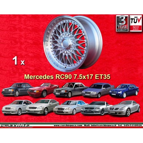 1 llanta RC90 7.5x17 5x112 Mercedes Audi 124  124 129 140 201 202 203 204 207 208 209 210 211 212 170 171 172 HO Audi 80