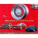 1 Felge RC90 8.5x17 4x100 BMW E30  E30 E21 Z1 3 series  silver/diamond cut