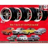 4 llantas RS 7.5x13 4x108 Ford Escort  Escort Mk1-2 Capri Cortina black/diamond cut