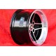 1 wheel RS 7.5x15 4x108 Ford Escort Mk1-2 Capri Cortina black/diamond cut