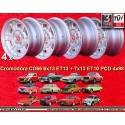 4 wheels Cromodora CD66 6x13 + 7x13 4x98 Lancia Autobianchi Fiat 124  124 Abarth Berlina Coupe Spider 125 127 128 131 X1
