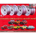 4 cerchi Cromodora CD30 6x13 ET13 + 8x13 ET1 4x100 Opel Volkswagen BMW 1502 