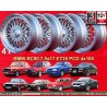 4 wheels RC90 7.5x17 4x100 Volkswagen Golf  Golf 1-3 Scirocco 1-2 Jetta 1-2 Vento Passat 35i 3B 3BG BS Corrado EOS silve