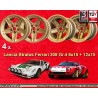 4 cerchi Stratos 8x15 ET15 + 12x15 ET-25 5x108 Ferrari Lancia Stratos 