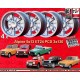 4 wheels Alpine 5x13 + nuts kit KM10 126 3x130 Renault R4  R4 R5 R6 R7 Rodeo