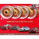 4 cerchi Super RS 7x16 ET28 4x100 Opel Volkswagen BMW E30  gold