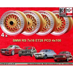 4 Felgen Super RS 7x16 4x100 Opel Volkswagen BMW E30  E30 E21 3 serie Volkswagen Golf 1-3 Scirocco 1 2 Jetta 1 2 Vento P