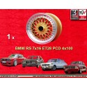 1 cerchio Super RS 7x16 ET28 4x100 Opel Volkswagen BMW E30  gold