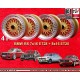 4 jantes Super RS 7x16 + 8x16 4x100 BMW Opel Volkswagen 3 serie E21 E30 Volkswagen Golf 1-3 Scirocco 1 2 Jetta 1 2 Vento