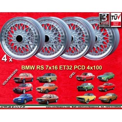 4 jantes Super RS 7x16 4x100 Opel BMW Volkswagen Golf  Golf 1-3 Scirocco 1 2 Jetta 1 2 Vento Passat 35i Opel Kadett B C 