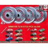4 llantas Super RS 7x16 4x100 Opel BMW Volkswagen Golf  Golf 1-3 Scirocco 1 2 Jetta 1 2 Vento Passat 35i Opel Kadett B C