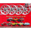 4 llantas Minilite 8x15 4x100 Opel Volkswagen Mazda BMW 1502-2002  1502-2002 1500-2000tii 2000C CA CS 3 E21 E30 Opel Kad