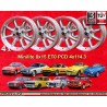 4 cerchi Minilite 8x15 ET0 4x114.3 Triumph Toyota Datsun 240Z  silver/diamond cut