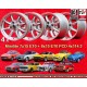 4 cerchi Minilite 7x15 ET0 + 8x15 ET0 4x114.3 Triumph Toyota Datsun 240Z 