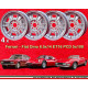 4 wheels Dino 6.5x14 5x108 Ferrari Ferrari/ Fiat Dino  6.5x14  PCD 5x108  ET16  silver ABE.. 