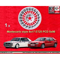 1 cerchio Evo 8x17 ET25 5x98 Lancia Delta  white