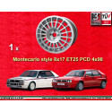 1 wheel Montecarlo 8x17 4x98 Lancia Delta  Delta HF Integrale silver