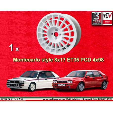 1 wheel Evo 8x17 4x98 Lancia Delta  Delta HF Integrale white