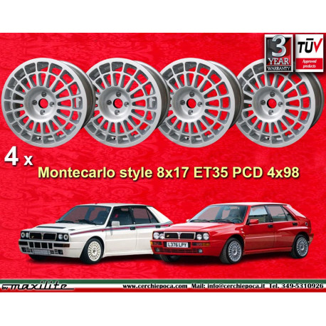 1 wheel Evo 8x17 4x98 Lancia Delta  Delta HF Integrale silver