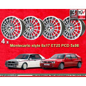 4 cerchi Montecarlo 8x17 ET25 5x98 Lancia Delta  silver