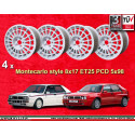 4 Felgen Montecarlo 8x17 5x98 Lancia Delta  Delta HF Integrale white