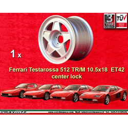 1 pz. cerchio Ferrari Penta 10.5x18 ET42 Central Lock silver Testarossa 512TR 512M