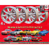 4 llantas Minilite 5.5x15 4x114.3 Triumph Saab Austin Healey Datsun MG MGB  MGB TR2 TR3 TR4 TR5 TR6 Saab 99 Datsun Roads