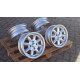 4 cerchi Minilite 5.5x15 ET15 4x114.3 Triumph Saab Austin Healey Datsun MG MGB  silver/diamond cut