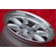 BMW Minilite 7x15 ET5 4x100 silver/diamond cut 1502-2002, 1500-2000tii, 2000C CA CS, 3 E21, E30 cerchi wheels jantes llantas fel