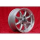 Fiat Minilite 7x15 ET0 4x98 silver/diamond cut 124 Coupe, Spider, 125, 131, 132 cerchio jante wheel llanta Felge