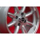 Fiat Minilite 7x15 ET0 4x98 silver/diamond cut 124 Coupe, Spider, 125, 131, 132 cerchio jante wheel llanta Felge
