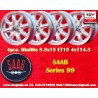 4 wheels Minilite 5.5x15 4x114.3 Triumph Saab Austin Healey Datsun MG MGB  MGB TR2 TR3 TR4 TR5 TR6 Saab 99 Datsun Roadst