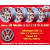4 jantes Minilite 5.5x13 4x100 BMW Opel Volkswagen  1502  1502 1602 1802 2002 tii 3 E21 Kadett B-C Manta Ascona A-B GT O