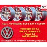 4 jantes Minilite 6x13 4x100 Opel Volkswagen BMW 1502  1502 1602 1802 2002 tii 3 E21 Kadett B-C Manta Ascona A-B GT Olym