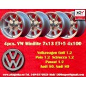 4 jantes Minilite 7x13 4x100 Opel Volkswagen BMW 1502  1502 1602 1802 2002 tii 3 E21 Kadett B-C Manta Ascona A-B GT Olym