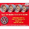 4 llantas Minilite 7x13 4x100 Opel Volkswagen BMW 1502  1502 1602 1802 2002 tii 3 E21 Kadett B-C Manta Ascona A-B GT Oly