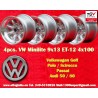 4 jantes Minilite 9x13 4x100 Opel Volkswagen BMW 1502  1502 1602 1802 2002 tii 3 E21 Kadett B-C Manta Ascona A-B GT Olym