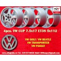 4 jantes Cup 7.5x17 5x112 Audi Volkswagen Audi  Audi 80 B4 A3 S3 8V 8P A3 Cabrio 8P A4 S4 B5 8E A6 S6 4B 100 200 A6 S4 S