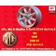 MG Minilite 5.5x15 ET15 4x114.3 silver/diamond cut MBG, TR2-TR6 cerchio jante llanta felge wheel