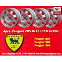 4 llantas Speedline 6x15 4x108 Peugeot 205  205 306 309 silver