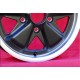 Porsche Fuchs 4.5x15 ET42 5x130 matt black/diamond cut 356 C SC, 911 -1969, 912 cerchio wheel llanta jante felge